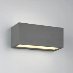 Trio Lighting Mayenne utendørs vegglampe, antrasitt, up- & downlight, kantet Best