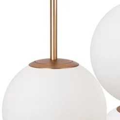 Maytoni Basic form pendellampe, hvit/gull, 3-lys.| Pendellamper