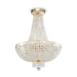 Maytoni Bella lysekrone, gullfarget, krystall, Ø 50 cm Best