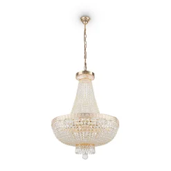 Maytoni Bella lysekrone, gullfarget, krystall, Ø 50 cm Best
