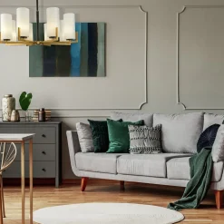 Maytoni Fortano lysekrone 8 lyskilder glasskjermer| Lysekroner