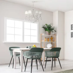 Maytoni Grace lysekrone, hvit, 6 lyskilder, organza, E14| Lysekroner