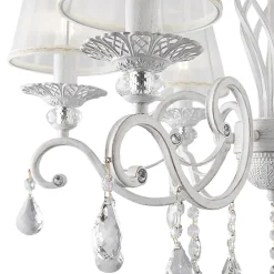 Maytoni Grace lysekrone, hvit, 6 lyskilder, organza, E14| Lysekroner