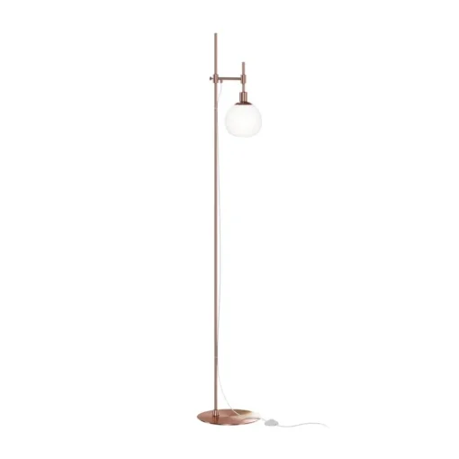 Maytoni gulvlampe Erich, messing rosé, glass/metall, 1 lyskilde.| Gulvlamper
