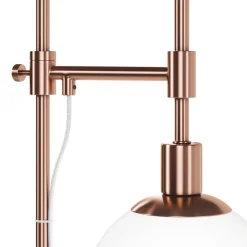 Maytoni gulvlampe Erich, messing rosé, glass/metall, 1 lyskilde.| Gulvlamper