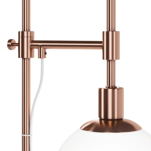 Maytoni gulvlampe Erich, messing rosé, glass/metall, 1 lyskilde.| Gulvlamper