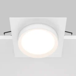 Maytoni Hoop innfellingslampe, kantet, hvit| Downlights