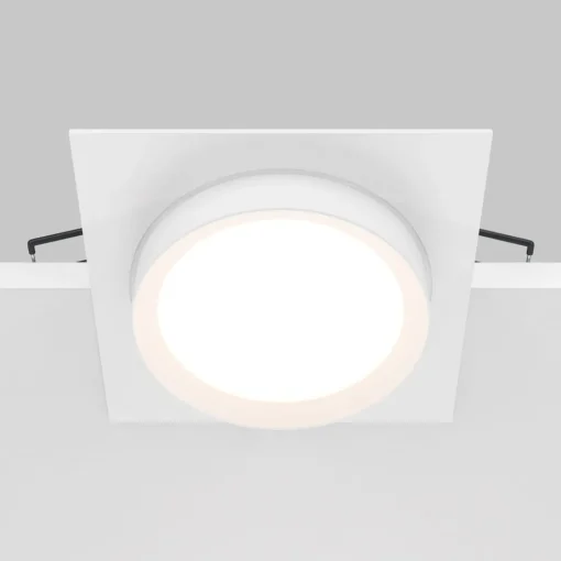Maytoni Hoop innfellingslampe, kantet, hvit| Downlights