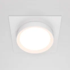 Maytoni Hoop innfellingslampe, kantet, hvit| Downlights