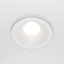 Maytoni innfelt taklampe Zoom hvit Ø 8,5 cm aluminium IP65 GU10| Downlights|Spotter I Tak