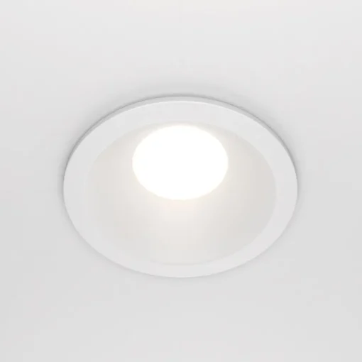 Maytoni innfelt taklampe Zoom hvit Ø 8,5 cm aluminium IP65 GU10| Downlights|Spotter I Tak