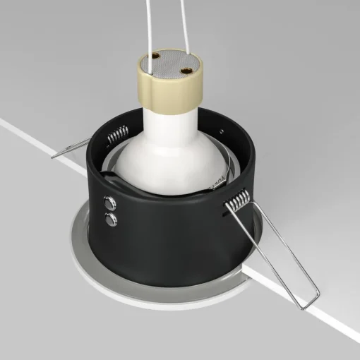 Maytoni innfelt taklampe Zoom hvit Ø 8,5 cm aluminium IP65 GU10| Downlights|Spotter I Tak