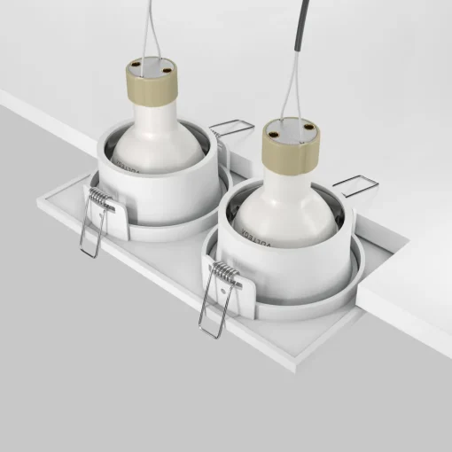 Maytoni innfelt taklampe Zoom hvit 17 x 9 cm 2 lyskilder IP65 Online