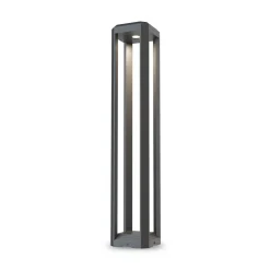 Maytoni LED-gatelampe Royal Mile, grå, høyde 80 cm, aluminium