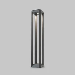 Maytoni LED-gatelampe Royal Mile, grå, høyde 80 cm, aluminium