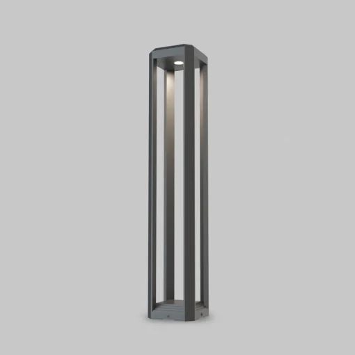 Maytoni LED-gatelampe Royal Mile, grå, høyde 80 cm, aluminium