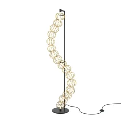 Maytoni LED-gulvlampe Golden Cage, høyde 154 cm, metall| Gulvlamper