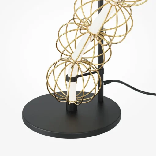 Maytoni LED-gulvlampe Golden Cage, høyde 154 cm, metall| Gulvlamper
