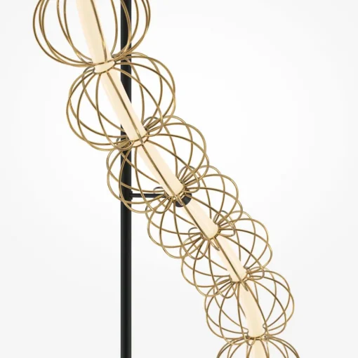 Maytoni LED-gulvlampe Golden Cage, høyde 154 cm, metall| Gulvlamper