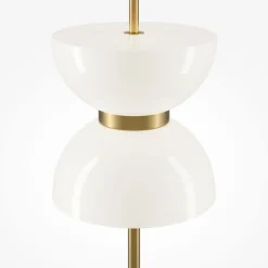 Maytoni LED-gulvlampe Kyoto, grå, høyde 145 cm, marmor| Gulvlamper