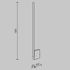 Maytoni LED-gulvlampe Solid, høyde 128,2 cm, betong, akryl| Gulvlamper