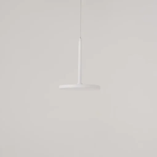 Maytoni LED-hengelampe Plato, hvit, Ø 18,5 cm, aluminium| Kontorbelysning