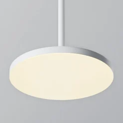 Maytoni LED-hengelampe Plato, hvit, Ø 18,5 cm, aluminium| Kontorbelysning