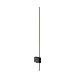 Maytoni LED-vegglampe Pars, 62,3 cm, svart/gull, aluminium| Led-Innendørs|Vegglamper