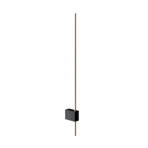 Maytoni LED-vegglampe Pars, 62,3 cm, svart/gull, aluminium| Led-Innendørs|Vegglamper