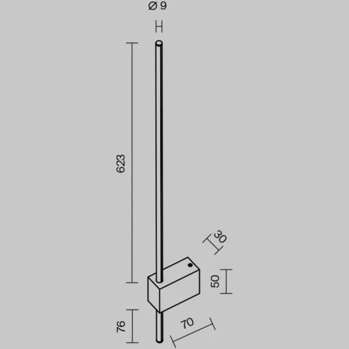 Maytoni LED-vegglampe Pars, 62,3 cm, svart/gull, aluminium| Led-Innendørs|Vegglamper