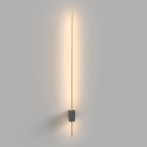 Maytoni LED-vegglampe Pars, 62,3 cm, svart/gull, aluminium| Led-Innendørs|Vegglamper