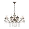Maytoni lysekrone Grace antikk messing metall/glass 10 lyskilder. Discount