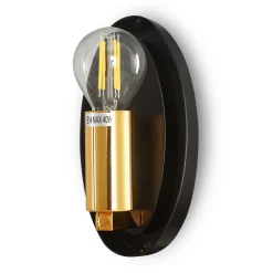 Maytoni Mabell vegglampe av glass, gull New
