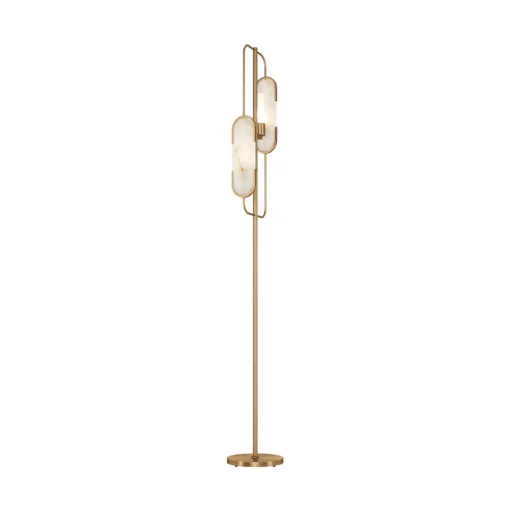 Maytoni Marmo gulvlampe, gullfarge/naturstein Sale