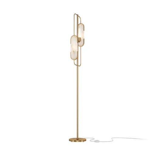 Maytoni Marmo gulvlampe, gullfarge/naturstein Sale