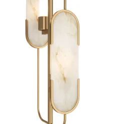 Maytoni Marmo gulvlampe, gullfarge/naturstein Sale