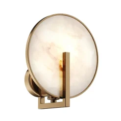 Maytoni Marmo vegglampe, gullfarget/naturstein, høyde 21 cm| Design- Og Hotellbelysning|Vegglamper