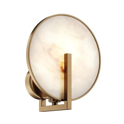 Maytoni Marmo vegglampe, gullfarget/naturstein, høyde 21 cm| Design- Og Hotellbelysning|Vegglamper