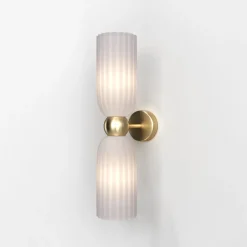 Maytoni vegglampe Antic, 2 lyskilder, gull/hvitt, glass| Design- Og Hotellbelysning