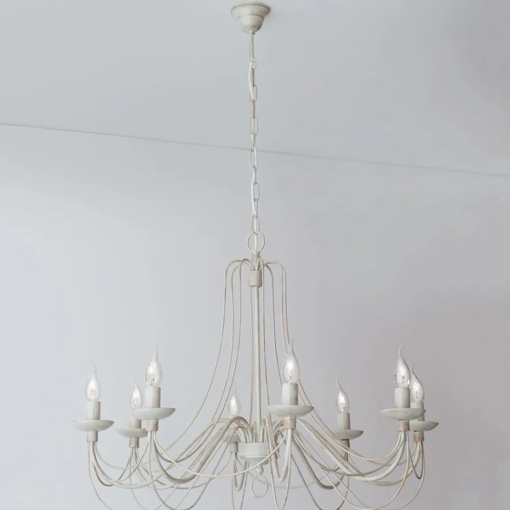 ORION Med kjedeoppheng - lysekrone Antonina, 8 lys| Lysekroner