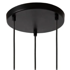 Lucide Medine pendellampe, røykgrå, Ø 46 cm, glass, 3 lyskilder| Pendellamper
