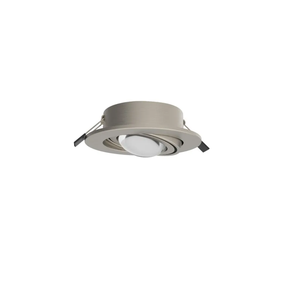 MEGATRON LED innfelt spotlight Planex Powerlens, 4,8 W, nikkel| Downlights