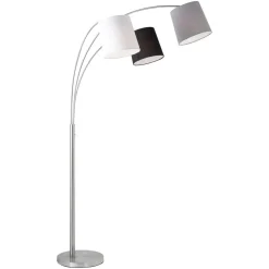 JUST LIGHT. GmbH Melvin gulvlampe, 3 lyskilder, svart/grå/hvit| Gulvlamper