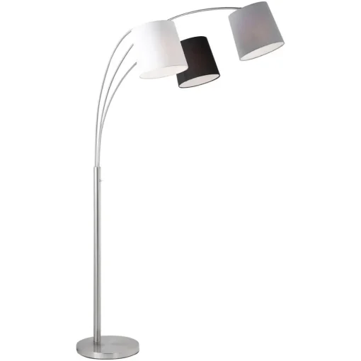 JUST LIGHT. GmbH Melvin gulvlampe, 3 lyskilder, svart/grå/hvit| Gulvlamper
