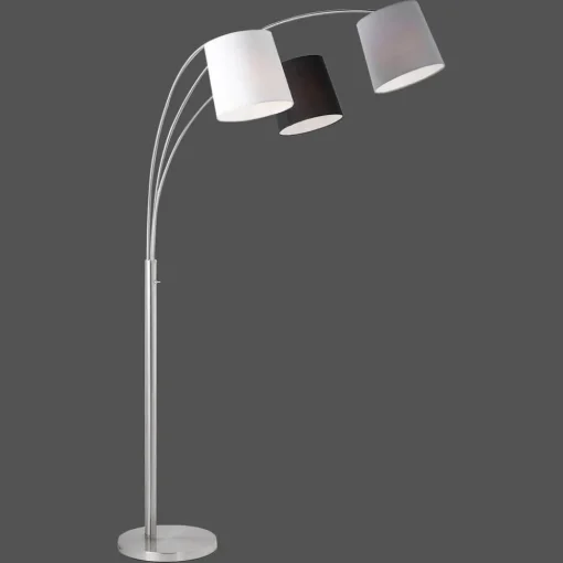 JUST LIGHT. GmbH Melvin gulvlampe, 3 lyskilder, svart/grå/hvit| Gulvlamper