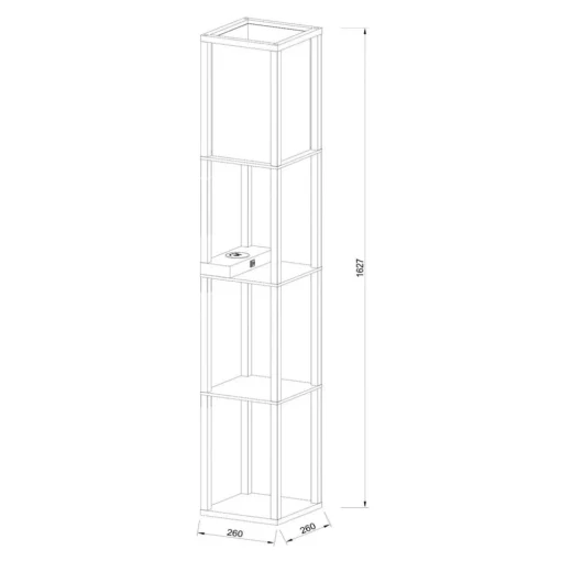 Lucide Menno gulvlampe, svart, 162,7 cm, trådløs lader| Gulvlamper