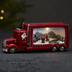 STAR TRADING Merryville - LED-dekorlampe Julenisselastebil| Julebelysning|Dekorasjonsbelysning