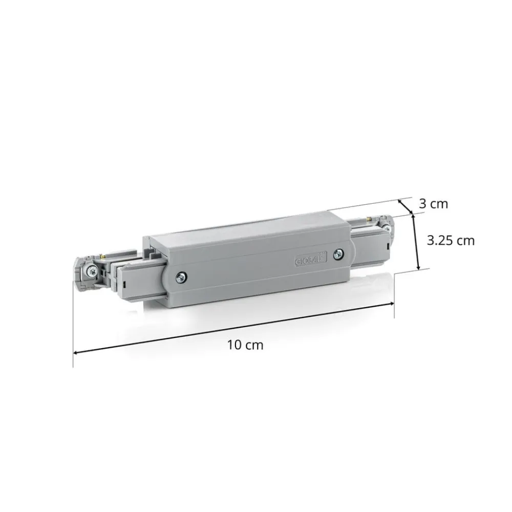 GLOBAL Midttilkobling for HV-strømskinne Noa, grå Discount