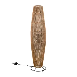 Reality Leuchten Miki gulvlampe, brun, høyde 103 cm, papir