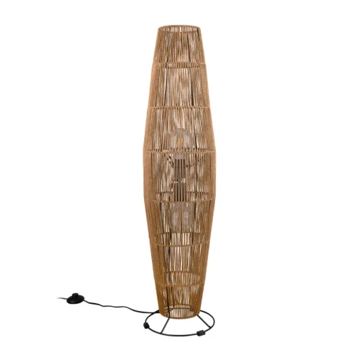 Reality Leuchten Miki gulvlampe, brun, høyde 103 cm, papir
